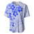 Fiji Masi With Hibiscus Tapa Tribal Baseball Jersey Blue Pastel LT01 Blue - Polynesian Pride