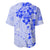 Fiji Masi With Hibiscus Tapa Tribal Baseball Jersey Blue Pastel LT01 - Polynesian Pride