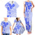 Fiji Masi With Hibiscus Tapa Tribal Family Matching Tank Maxi Dress and Hawaiian Shirt Blue Pastel LT01 - Polynesian Pride