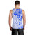 Fiji Masi With Hibiscus Tapa Tribal Men Tank Top Blue Pastel LT01 - Polynesian Pride