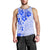 Fiji Masi With Hibiscus Tapa Tribal Men Tank Top Blue Pastel LT01 - Polynesian Pride