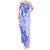 Fiji Masi With Hibiscus Tapa Tribal Tank Maxi Dress Blue Pastel LT01 Women Blue - Polynesian Pride