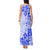 Fiji Masi With Hibiscus Tapa Tribal Tank Maxi Dress Blue Pastel LT01 - Polynesian Pride