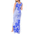 Fiji Masi With Hibiscus Tapa Tribal Tank Maxi Dress Blue Pastel LT01 - Polynesian Pride