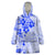 Fiji Masi With Hibiscus Tapa Tribal Wearable Blanket Hoodie Blue Pastel LT01 One Size Blue - Polynesian Pride