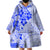 Fiji Masi With Hibiscus Tapa Tribal Wearable Blanket Hoodie Blue Pastel LT01 - Polynesian Pride