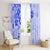 Fiji Masi With Hibiscus Tapa Tribal Window Curtain Blue Pastel LT01 - Polynesian Pride