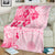 Fiji Masi With Hibiscus Tapa Tribal Blanket Pink Pastel LT01 - Polynesian Pride