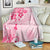 Fiji Masi With Hibiscus Tapa Tribal Blanket Pink Pastel LT01 - Polynesian Pride