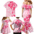 Fiji Masi With Hibiscus Tapa Tribal Family Matching Mermaid Dress and Hawaiian Shirt Pink Pastel LT01 - Polynesian Pride