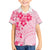 Fiji Masi With Hibiscus Tapa Tribal Family Matching Off Shoulder Long Sleeve Dress and Hawaiian Shirt Pink Pastel LT01 Son's Shirt Pink - Polynesian Pride