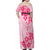 Fiji Masi With Hibiscus Tapa Tribal Family Matching Off Shoulder Maxi Dress and Hawaiian Shirt Pink Pastel LT01 - Polynesian Pride