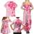 Fiji Masi With Hibiscus Tapa Tribal Family Matching Summer Maxi Dress and Hawaiian Shirt Pink Pastel LT01 - Polynesian Pride