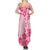 Fiji Masi With Hibiscus Tapa Tribal Family Matching Summer Maxi Dress and Hawaiian Shirt Pink Pastel LT01 - Polynesian Pride