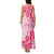 Fiji Masi With Hibiscus Tapa Tribal Family Matching Tank Maxi Dress and Hawaiian Shirt Pink Pastel LT01 - Polynesian Pride