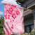 Fiji Masi With Hibiscus Tapa Tribal Garden Flag Pink Pastel LT01 - Polynesian Pride