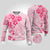 Fiji Masi With Hibiscus Tapa Tribal Ugly Christmas Sweater Pink Pastel LT01 Pink - Polynesian Pride