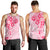 Fiji Masi With Hibiscus Tapa Tribal Men Tank Top Pink Pastel LT01 - Polynesian Pride