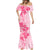 Fiji Masi With Hibiscus Tapa Tribal Mermaid Dress Pink Pastel LT01 - Polynesian Pride