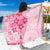 Fiji Masi With Hibiscus Tapa Tribal Sarong Pink Pastel LT01 One Size 44 x 66 inches Pink - Polynesian Pride