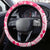 Fiji Masi With Hibiscus Tapa Tribal Steering Wheel Cover Pink Pastel