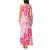 Fiji Masi With Hibiscus Tapa Tribal Tank Maxi Dress Pink Pastel LT01 - Polynesian Pride