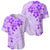 Fiji Masi With Hibiscus Tapa Tribal Baseball Jersey Purple Pastel LT01 - Polynesian Pride