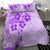 Fiji Masi With Hibiscus Tapa Tribal Bedding Set Purple Pastel LT01 - Polynesian Pride