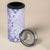 Fiji Masi With Hibiscus Tapa Tribal 4 in 1 Can Cooler Tumbler Purple Pastel