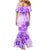 Fiji Masi With Hibiscus Tapa Tribal Family Matching Mermaid Dress and Hawaiian Shirt Purple Pastel LT01 - Polynesian Pride