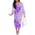 Fiji Masi With Hibiscus Tapa Tribal Family Matching Off Shoulder Long Sleeve Dress and Hawaiian Shirt Purple Pastel LT01 Mom's Dress Purple - Polynesian Pride