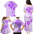 Fiji Masi With Hibiscus Tapa Tribal Family Matching Puletasi Dress and Hawaiian Shirt Purple Pastel LT01 - Polynesian Pride