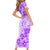 Fiji Masi With Hibiscus Tapa Tribal Family Matching Short Sleeve Bodycon Dress and Hawaiian Shirt Purple Pastel LT01 - Polynesian Pride