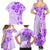 Fiji Masi With Hibiscus Tapa Tribal Family Matching Summer Maxi Dress and Hawaiian Shirt Purple Pastel LT01 - Polynesian Pride