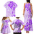 Fiji Masi With Hibiscus Tapa Tribal Family Matching Tank Maxi Dress and Hawaiian Shirt Purple Pastel LT01 - Polynesian Pride