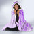 Fiji Masi With Hibiscus Tapa Tribal Hooded Blanket Purple Pastel LT01 - Polynesian Pride