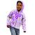 Fiji Masi With Hibiscus Tapa Tribal Kid Hoodie Purple Pastel LT01 - Polynesian Pride