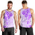 Fiji Masi With Hibiscus Tapa Tribal Men Tank Top Purple Pastel LT01 - Polynesian Pride