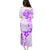 Fiji Masi With Hibiscus Tapa Tribal Puletasi Purple Pastel LT01 - Polynesian Pride