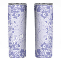 Fiji Masi With Hibiscus Tapa Tribal Skinny Tumbler Purple Pastel