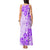 Fiji Masi With Hibiscus Tapa Tribal Tank Maxi Dress Purple Pastel LT01 - Polynesian Pride