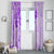 Fiji Masi With Hibiscus Tapa Tribal Window Curtain Purple Pastel LT01 - Polynesian Pride