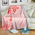 Fiji Masi With Hibiscus Tapa Tribal Blanket Red Pastel LT01 - Polynesian Pride