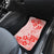 Fiji Masi With Hibiscus Tapa Tribal Car Mats Red Pastel LT01 - Polynesian Pride