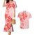 Fiji Masi With Hibiscus Tapa Tribal Couples Matching Mermaid Dress and Hawaiian Shirt Red Pastel LT01 Red - Polynesian Pride