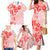 Fiji Masi With Hibiscus Tapa Tribal Family Matching Mermaid Dress and Hawaiian Shirt Red Pastel LT01 - Polynesian Pride