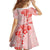 Fiji Masi With Hibiscus Tapa Tribal Family Matching Puletasi Dress and Hawaiian Shirt Red Pastel LT01 - Polynesian Pride