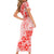 Fiji Masi With Hibiscus Tapa Tribal Family Matching Short Sleeve Bodycon Dress and Hawaiian Shirt Red Pastel LT01 - Polynesian Pride