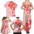 Fiji Masi With Hibiscus Tapa Tribal Family Matching Summer Maxi Dress and Hawaiian Shirt Red Pastel LT01 - Polynesian Pride