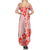 Fiji Masi With Hibiscus Tapa Tribal Family Matching Summer Maxi Dress and Hawaiian Shirt Red Pastel LT01 - Polynesian Pride